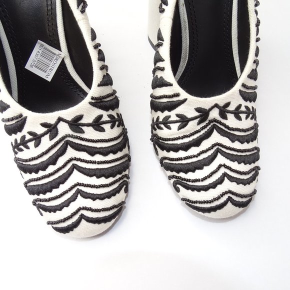 💥SOLD💥 TORY BURCH Lucia Pumps Embroidered Heels - Picture 5 of 10